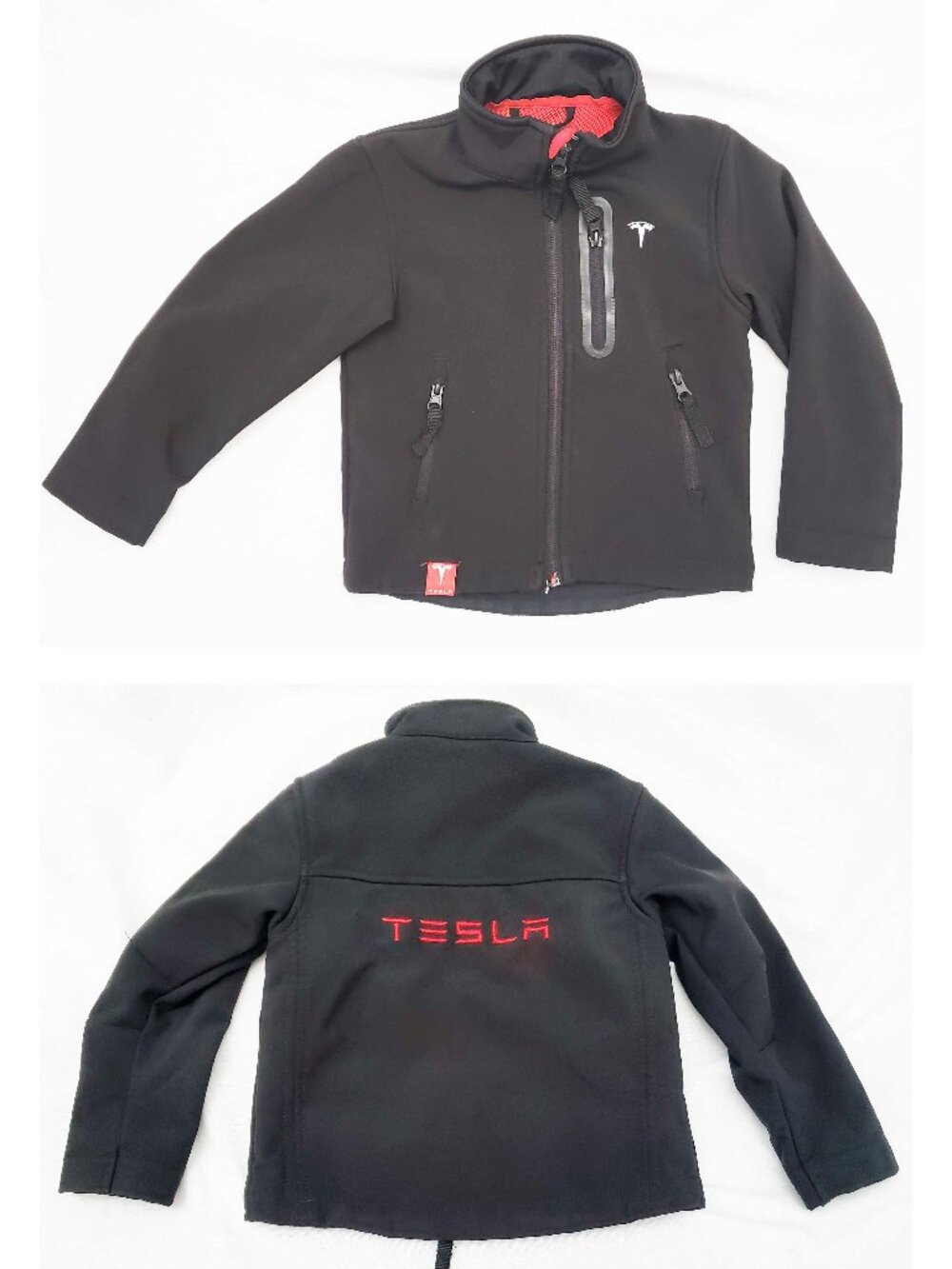 Tesla Kids Corp Jacket Black and Beanie 2T